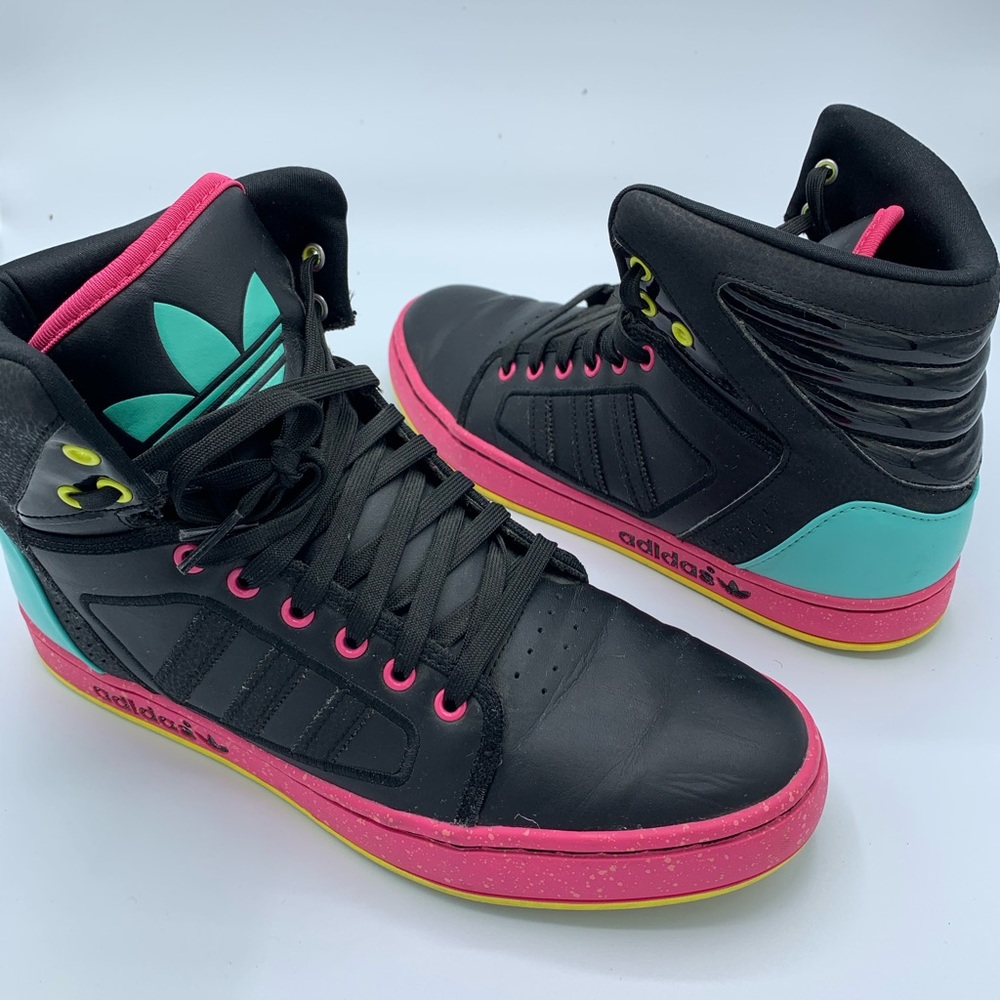 Adidas High EXT G65908 Mens Black Pink Teal Size 9
